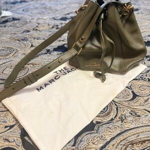 Marc Jacobs Green Crossbody Bag with Gold Accents